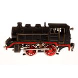 Märklin B-Tenderlok T 66/12910, Spur 0, elektr., schwarz, mit 2 el. bel. Stirnlampen, tw