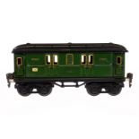 Märklin Postwagen 1869, Spur 0, HL, mit 4 AT, kleine Ausbesserungen, LS und gealterter Lack, L 21,5,