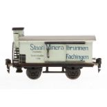 Märklin Mineralwasserwagen 1997, Spur 0, HL, mit BRHh und 2 ST, Schwarzbereiche rest., LS tw