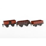 3 Märklin Güterwagen, Spur 0, HL, L 11 und 13, Z 4