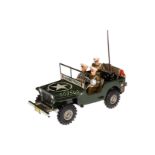 Arnold US-Jeep Nr. 2500, mit Besatzung und Funker, Uhrwerk intakt, L 16, Z 2