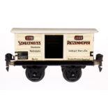 Märklin Schultheiss-Patzenhofer Bierwagen 1986, Spur 0, HL, Schwarzbereiche rest., LS tw ausgeb.,