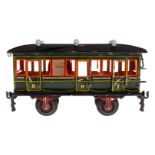 Märklin Abteilwagen 1856, Spur 1, uralt, HL, mit Inneneinrichtung, 6 AT, 6 imit. Lüfter, leichte