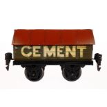 Märklin Zementwagen, Spur 0, HL, LS tw ausgeb., gealterter Lack, L 11, Z 3