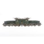 Märklin Krokodil ”13254” 5736, Spur 1, grün, Griffstangen aus Metall, Alterungsspuren, OK, sonst Z