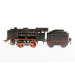 Märklin B-Dampflok 12/890, mit 2A-Tender, Spur 0, elektr., Zylinderblock ersetzt, Alterungssüuren,