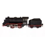 Märklin B-Dampflok R 66/12920, Spur 0, elektr., schwarz, mit Tender, kW und 2 el. bel.