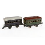 2 Bing Personenwagen, Spur 0, CL, LS, L 16, Z 3