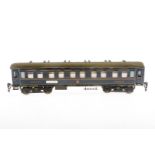 Märklin int. Schlafwagen 1943 J, Spur 0, CL, mit 4 AT, Replik-Schildern und Gussrädern, 1 Treppe