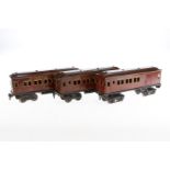 3 Bing amerikanische Personenwagen ”Pennsylvannia Lines”, 2x 1207, 1x 1250 (ohne Beschriftung), Spur