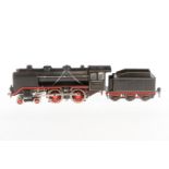 Märklin 2-B Dampflok E 66/12920, Spur 0, elektr., schwarz, mit Tender, gW und 2 el. bel.