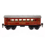 Märklin Mitropa Schlafwagen 1753, Spur 0, CL, mit Beleuchtung und 4 AT, LS und gealterter Lack, L