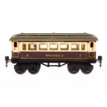 Märklin Rheingoldwagen 1894, Spur 0, HL, mit Speiseeinrichtung und 4 AT, Schwarzbereiche rest., LS