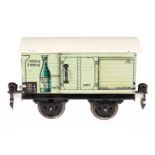 Märklin Mineralwasserwagen 1687, Spur 0, CL, mit 1 ST, LS und gealterter Lack, L 13, sonst noch Z