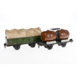 2 Märklin Güterwagen, Spur 1, CL und ÜL, NV, L 24,5, Z 4