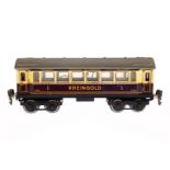 Märklin Rheingoldwagen 1758, Spur 0, CL, mit 4 AT, Beleuchtung und Gussrädern, Schwarzbereich