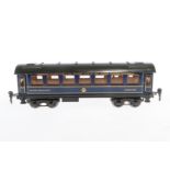 Märklin int. Speisewagen 1846, Spur 0, HL, mit 4 AT, Schilder fehlen, Rahmenbereich meist