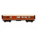 Milbro? Personen/Gepäckwagen 8052 LNER, Spur 0, Holz, bemalt, 1 Pufferbohle lose, LS, L 41, Z 3