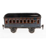 Märklin Personenwagen 1884, Spur 1, CL, Klarlacküberzug, Dach rest., L 20,5, Z 3