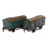 2 Märklin schweizer Gepäckwagen 1726, Spur 0, CL, NV, LS, L 16,5, Z 4