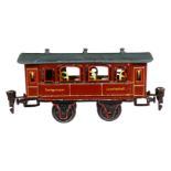 Märklin Speisewagen 1942, Spur 0, uralt, HL, mit Inneneinrichtung, kleine LS und Alterungsspuren,