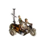 Funk-Motorrad mit Beiwagen, Scheinwerfer und Morsegerät, Antenne und Spaten, Mimikry HL, L 11, Z 2