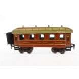 Märklin int. Schlafwagen 1843, Spur 1, uralt, HL, mit 4 AT, ohne Inneneinrichtung und Schildern,