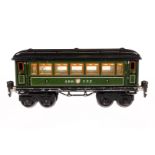 Märklin schweizer Personenwagen 1888, Spur 0, CL, mit Inneneinrichtung und 4 AT, LS tw ausgeb.,