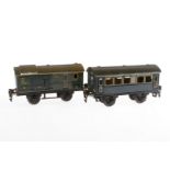 2 Märklin Wagen 1725 und 1726, Spur 0, CL, LS, L 16,5, Z 3