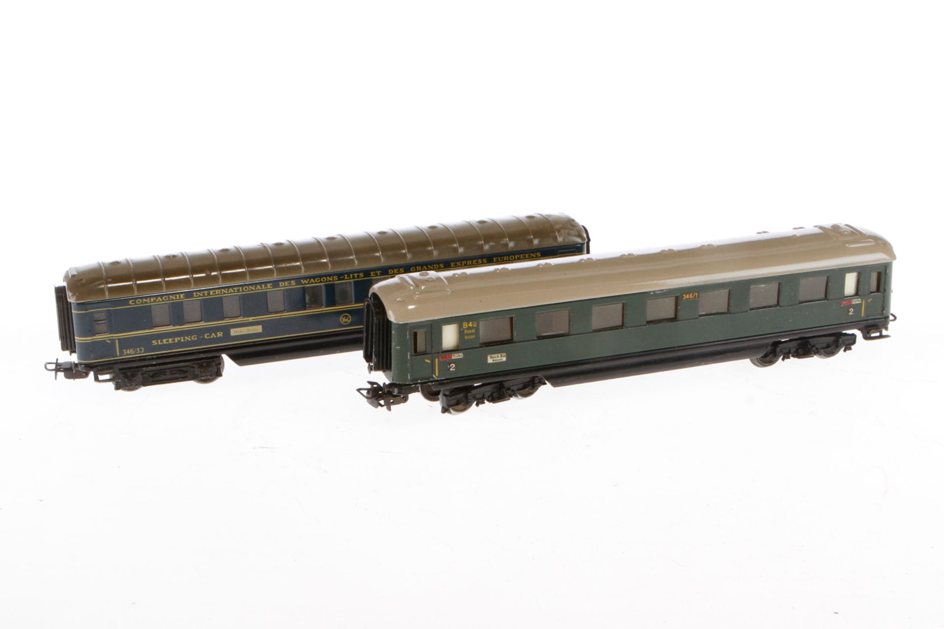 2 Märklin Wagen 346/1 und 346/3 J, Spur H0, Alterungsspuren, Z 3