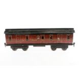 Märklin engl. Abteilwagen 2876 MR, Spur 1, CL, LS und gealterter Lack, L 42, Z 3