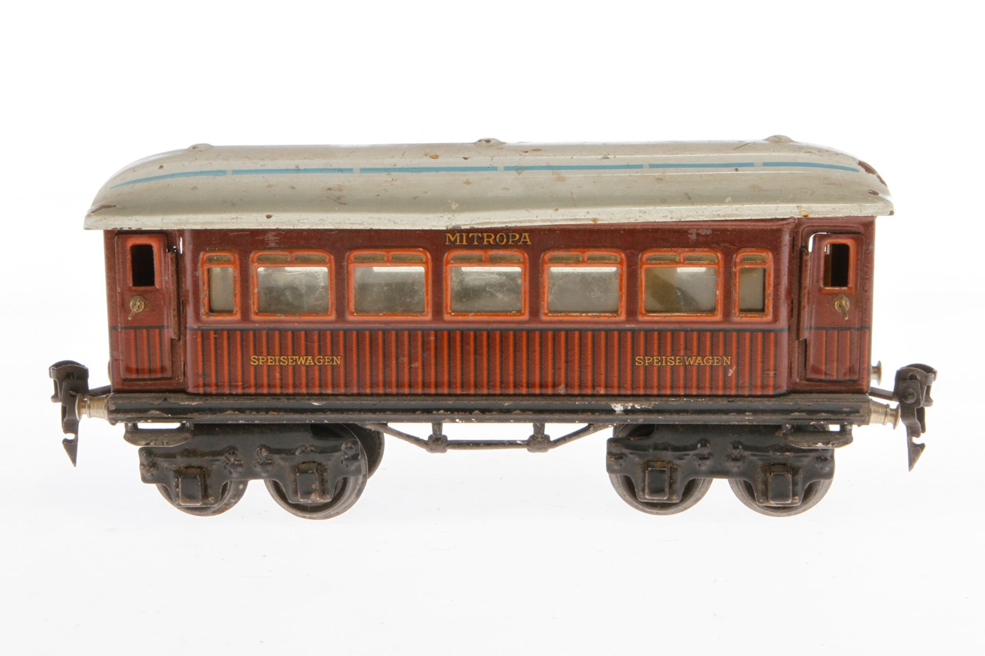 Märklin Mitropa Speisewagen 1888, Spur 0, CL, mit Inneneinrichtung und 4 AT, LS/RS, L 21,5, Z 3