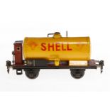 Märklin Shell Kesselwagen 1774, Spur 0, HL, mit BRH, LS und gealterter Lack, L 18,5, Z 3