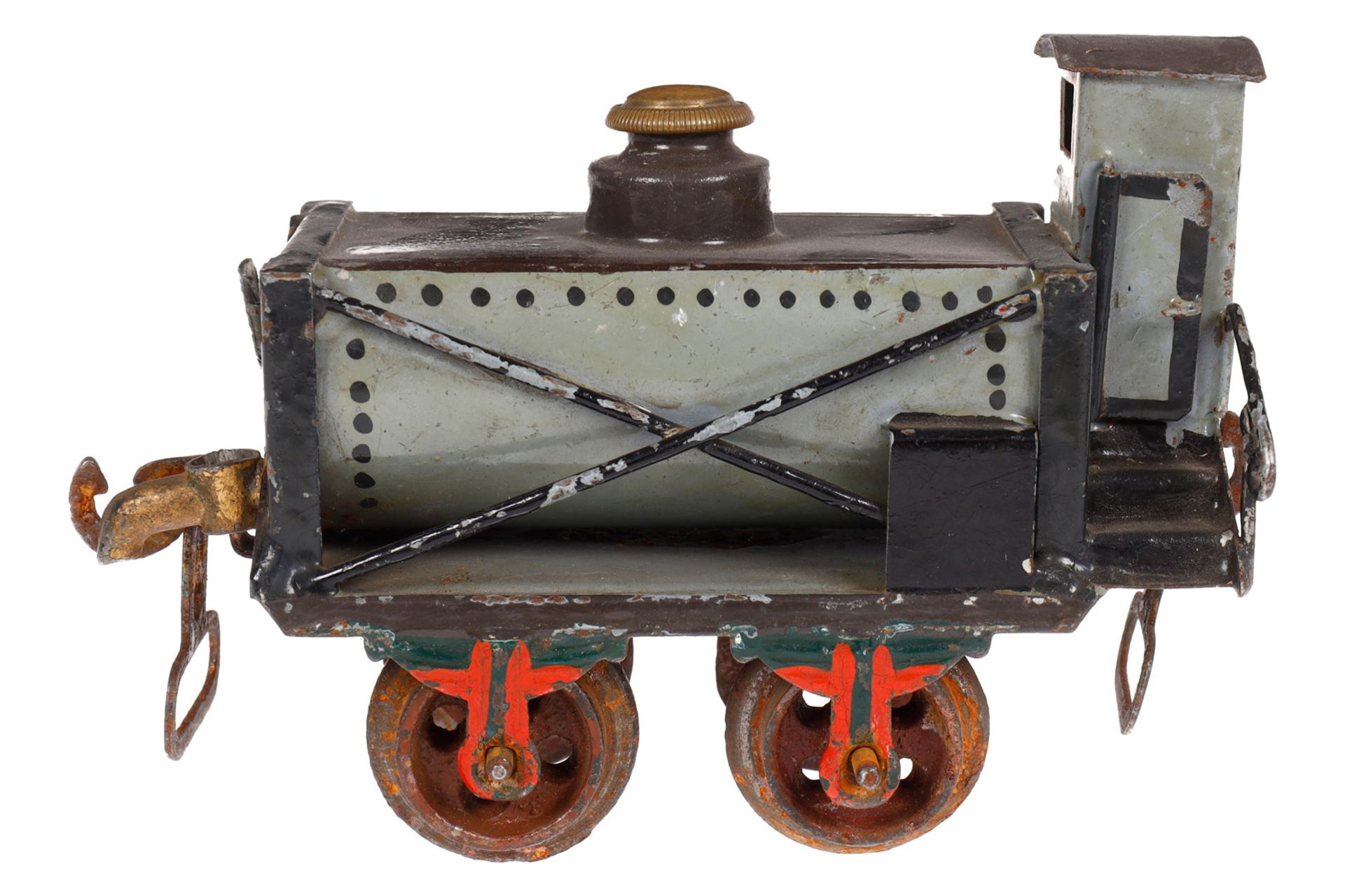 Märklin Tankwagen 1826, Spur 0, uralt, HL, breite Bügelkupplungen, BRHh, Verschluss vom Hahn