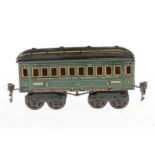 Märklin Personenwagen 1886, Spur 0, CL, LS und gealterter Lack, L 16,5, Z 2-3