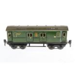 Märklin Postwagen 1755, Spur 0, CL, mit 4 AT und 4 DT, LS und gealterter Lack, L 24,5, sonst noch