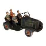 Tipp & Co. Kübelwagen, Mimikry/olive CL, mit 4 versch. Soldaten, Uhrwerk def., starke