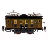 Märklin E-Lok RS 12950, Spur 0, elektr., braun, mit 1 el. bel. Stirnlampe, Schwarzbereiche rest., LS