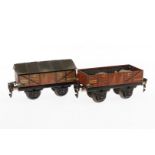 2 Märklin Güterwagen, Spur 0, CL, LS, L 13, Z 4