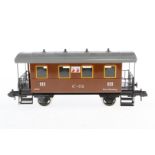 Märklin Maxi Personenwagen, Spur 1, braun, Alterungsspuren, L 27,5, Z 3