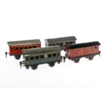 4 versch. Märklin Wagen, Spur 0, CL, Z 4