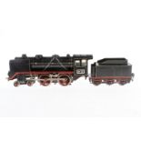 Märklin 2-B Dampflok E 66/12920, Spur 0, elektr., schwarz, mit Tender, gW und 2 el. bel.