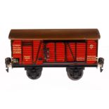 Märklin ged. Güterwagen 1781, Spur 0, CL, mit 2 STH, LS und gealterter Lack, L 16,5, sonst noch Z