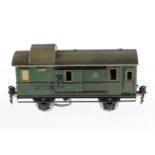 Märklin schweizer Gepäckwagen 1732, Spur 0, CL, mit 2 AT, 2 STH und Schlussbeleuchtung, tw