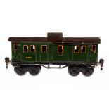 Märklin Gepäckwagen 1889, Spur 0, CL, mit 4 AT und 2 ST, 1 Dachlasche fehlt, LS, L 21,5, Z 3