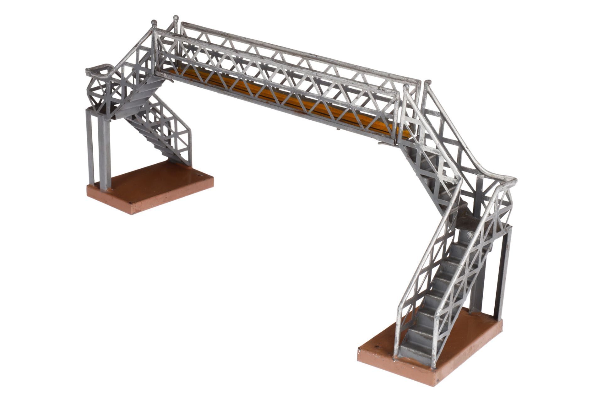 Märklin Übergangssteg, Spur 0, uralt, HL, Figuren fehlen, leichte Alterungsspuren, L 35, Z 2