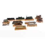 Konv. Eisenbahn-Schreibtischmodelle, meist ”WF Marktredwitz”, L 8,5-13,5, Z 3