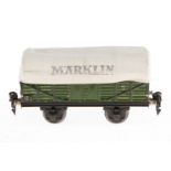 Märklin Planewagen 1761, Spur 0, CL, mit Plane, L 16,5, Z 2