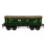 Märklin schweizer Postwagen 1755, Spur 0, CL, mit 4 AT, 4 DT und Beleuchtung, LS und gealterter