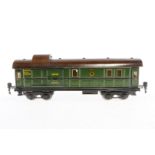 Märklin Gepäckwagen 1844, Spur 0, CL, mit 4 AT, 2 ST und Gussrädern, LS und gealterter Lack, L 29,5,